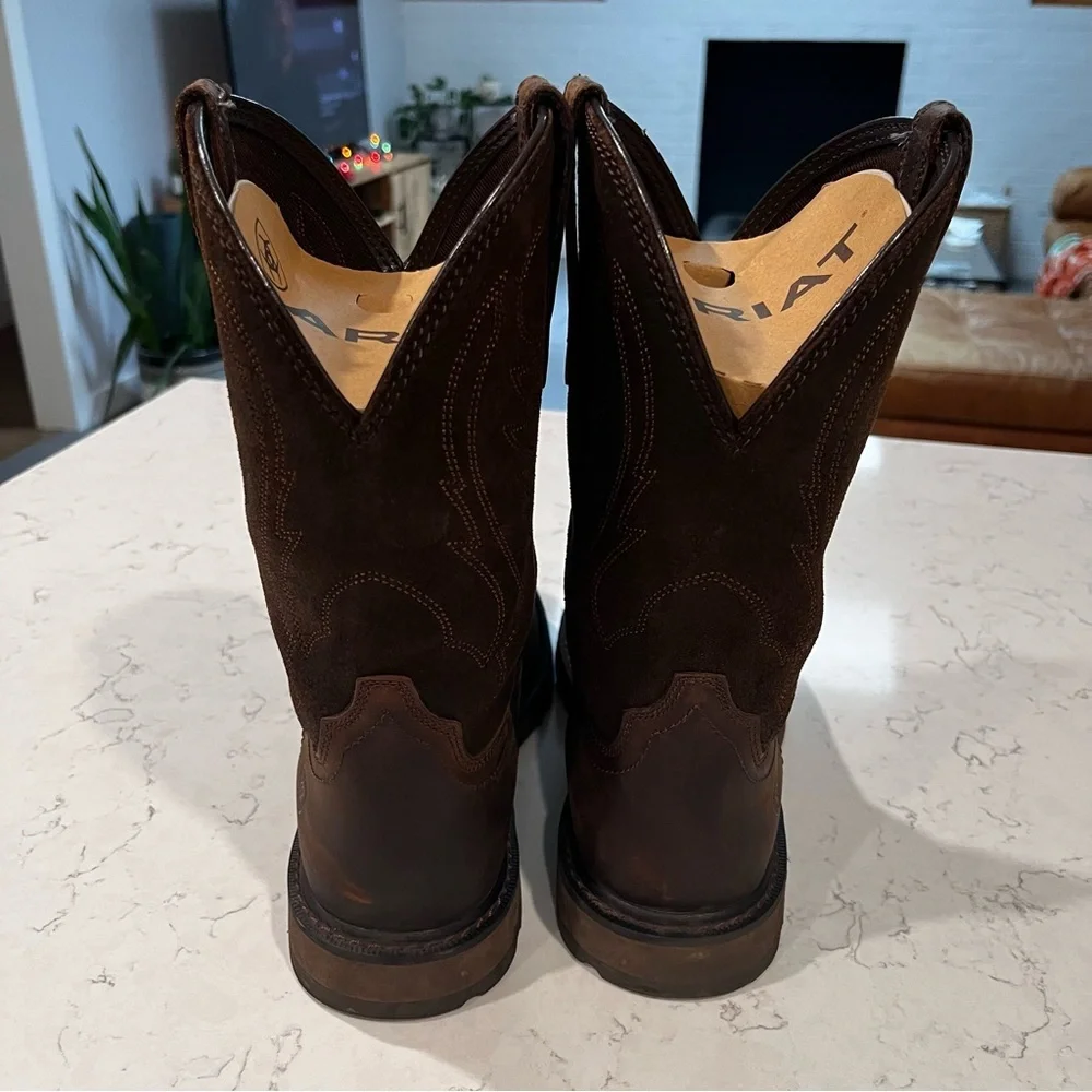 Ariat Groundbreaker Round Soft Toe Boots Men 8D Slip-Resistant